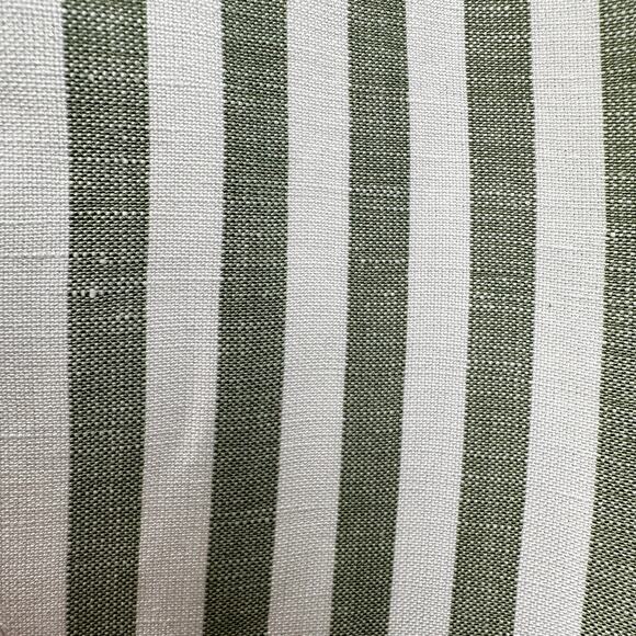 LOFT Striped Modern Blazer Jacket Linen Green White 10 Coastal Preppy Office - Picture 8 of 14